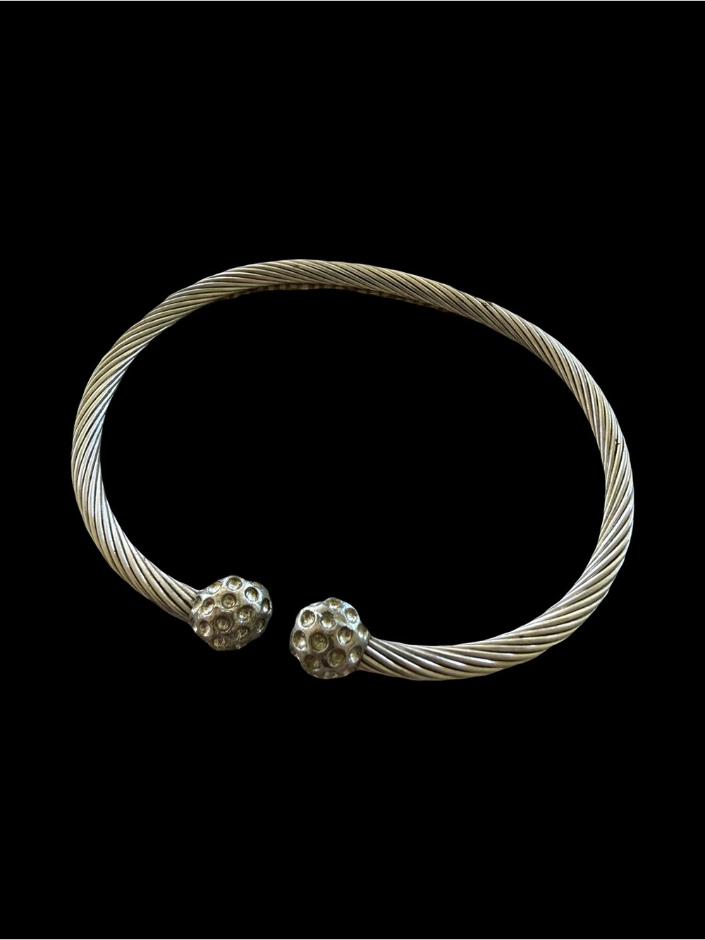 Twisted Stainless Men’s Magnetic Wellness Bracelet Golf Ball Theme